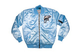 FOF EAGLE F SATIN BOMBER JACKET - BLUE