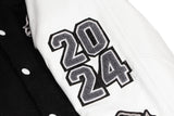 FOF ULTIMATE EAGLES VARSITY JACKET - BLACK/WHITE