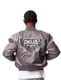 FOF EAGLE F SATIN BOMBER JACKET - DARK GREY