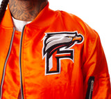 FOF EAGLE F SATIN BOMBER JACKET - INTERNATIONAL ORANGE