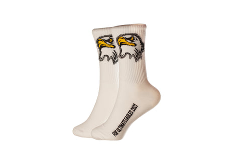FOF ULTIMATE EAGLE HEAD SOCKS - WHITE